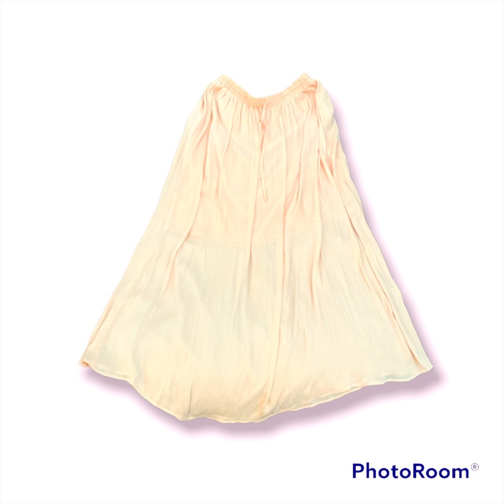 Light pink maxi skirt with built in slip